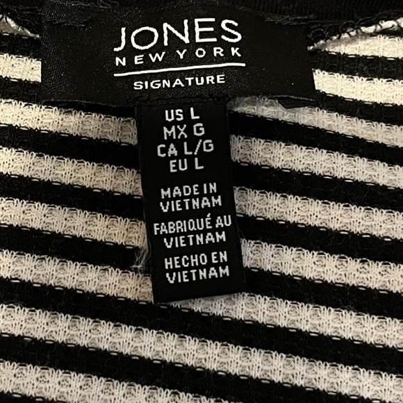 🖤 JONES NEW YORK – Striped Sleeveless Top – Size L - Picture 2 of 7